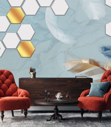 Celestial Hexagon Dreams Wallpaper