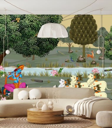 Krishna as The Divine Cowherd Wallpaper