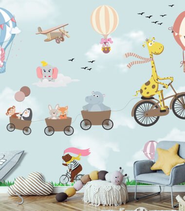 Animals Flying in the Sky Wallpaper