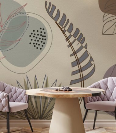 leaf outline abstract wallpaper