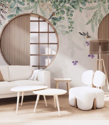 Spring Green Leaf Wallpaper